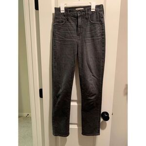 Madewell The Perfect Vintage Crop Jeans Black Wash Womens Size 25T